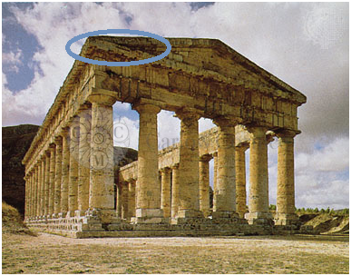 A gerat example to see how cornice was used during antiquity, carved in stone rather than cast.